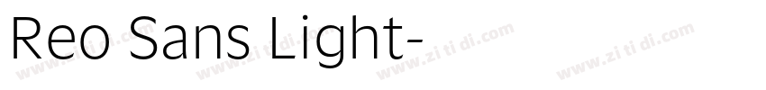 Reo Sans Light字体转换